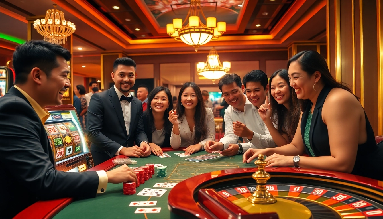 Players enjoy the thrilling experience at Jun88 casino with vibrant games and exciting offers.