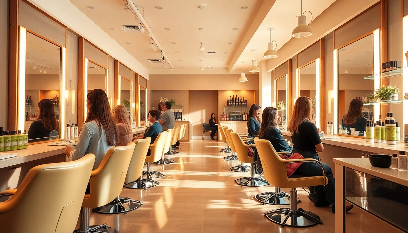 Experience the best hair salon San Diego with a luxurious interior showcasing stylish hair services and eco-friendly products.